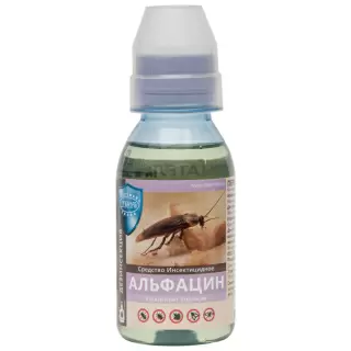 Альфацин средство от клопов, тараканов, блох, муравьев, комаров, мух, 100 мл