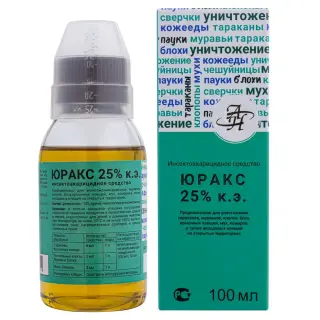 Юракс средство от клопов, тараканов, блох, муравьев, мух, комаров, иксодовых клещей, 100 мл