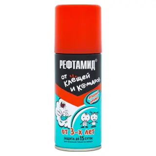 Рефтамид Детский аэрозоль от клещей, комаров (ягодный аромат), 100 мл