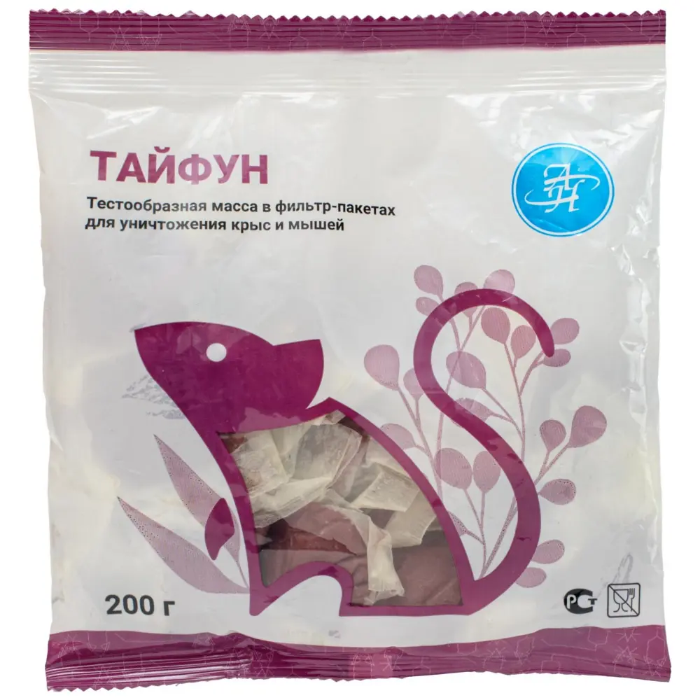 Тайфун-МБ приманка от грызунов, крыс и мышей (мягкие брикеты), 200 г