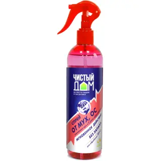 Чистый Дом спрей от мух и осиных гнезд (красный), 400 мл