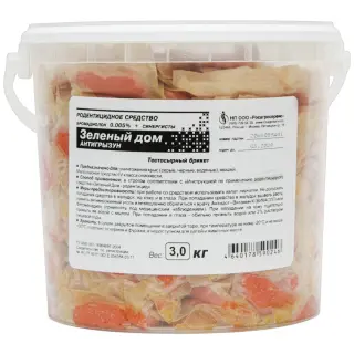 Зеленый дом приманка от грызунов, крыс и мышей (тесто-брикеты), 3 кг