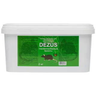Dezus (Дезус) приманка от грызунов, крыс и мышей (парафинированные брикеты), 2 кг