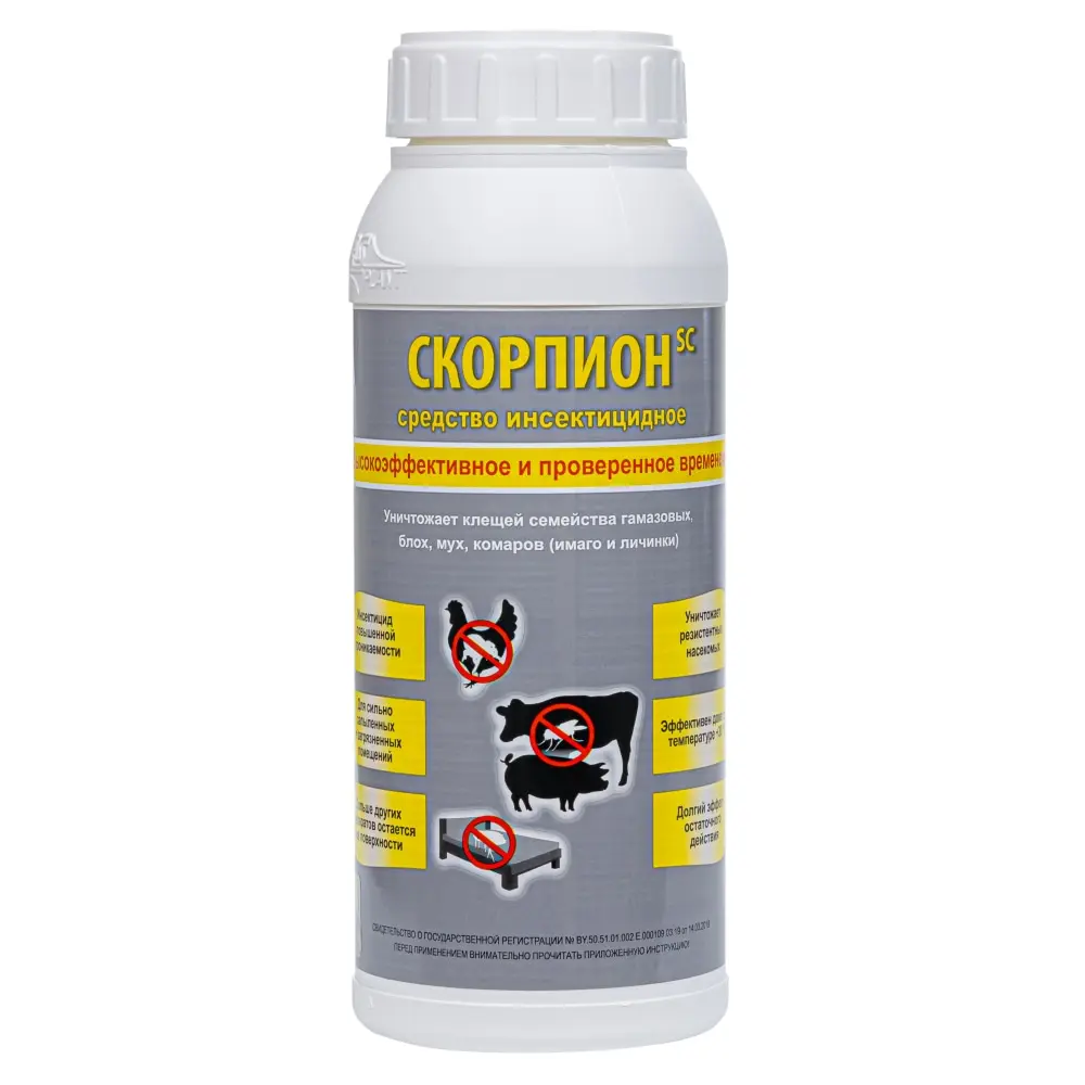 Скорпион SC средство от блох, комаров, мух, гамазовых клещей, 1 л