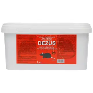 Dezus (Дезус) приманка от грызунов, крыс и мышей (мягкие брикеты) (жареные семечки), 2 кг
