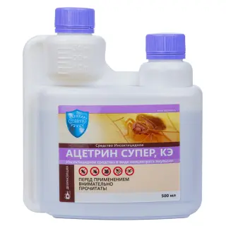 Ацетрин Супер средство от клопов, тараканов, блох, муравьев, 500 мл
