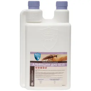 Альфацин Дуо SC 15 средство от клопов, тараканов, блох, муравьев, комаров, мух, 1 л