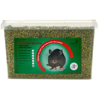 Цунами Экстра приманка от грызунов, крыс и мышей (зерно), 1 кг
