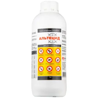 Альтецид Фортэ средство от клопов, тараканов, блох, муравьев, мух, комаров, иксодовых клещей, 1 л