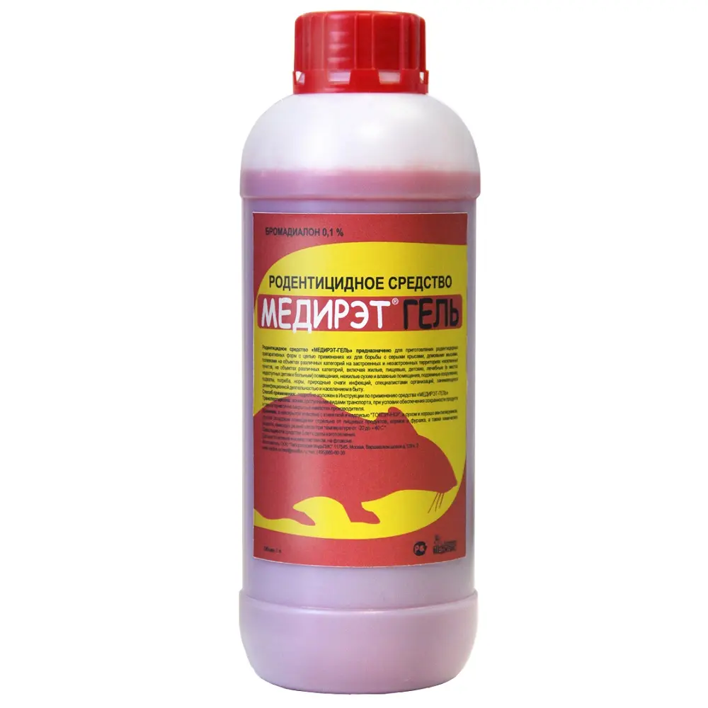 МедиРэт гель для приготовления приманки от грызунов, крыс и мышей, 1 л
