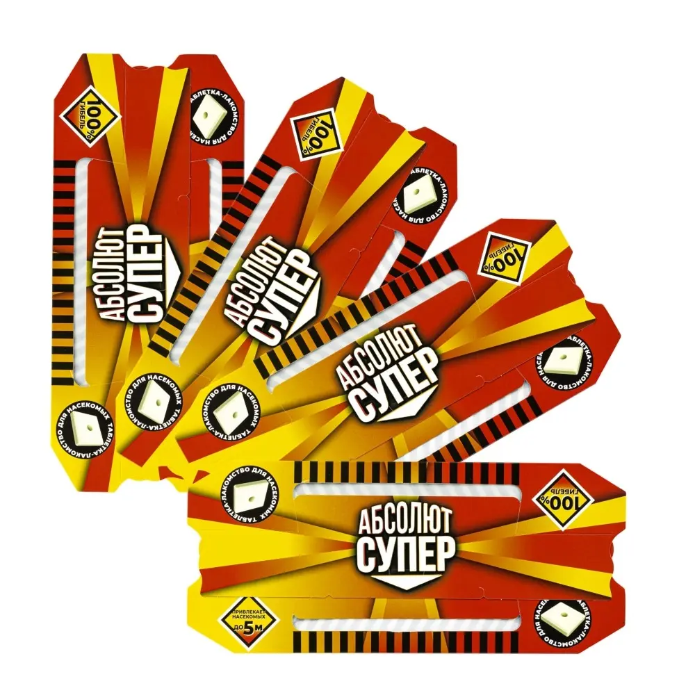 Абсолют Супер клеевая ловушка от тараканов и муравьев, 1 шт 4 упак