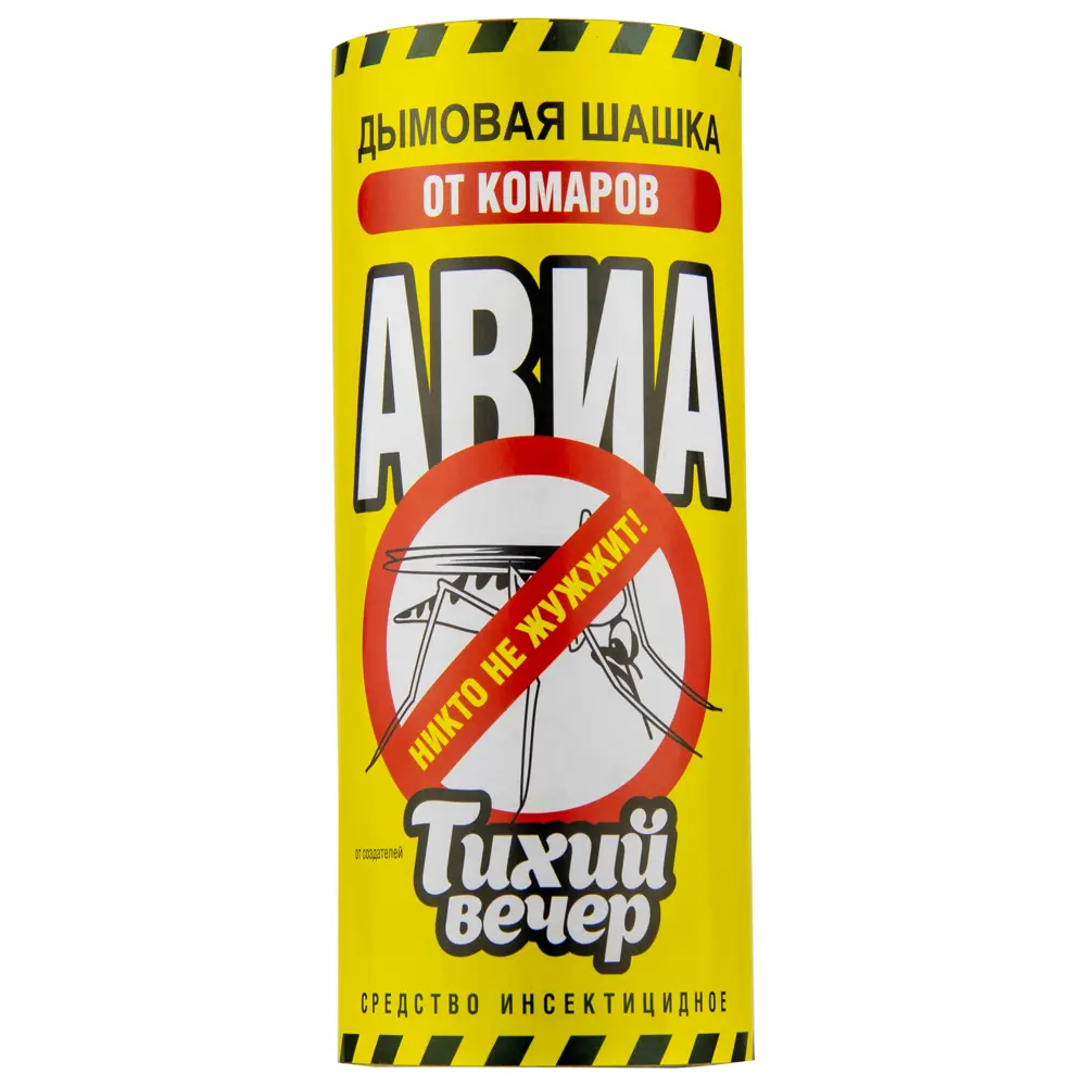 Тихий Вечер АВИА дымовая шашка  от комаров, мокрецов, мошки, мух, слепней, тараканов, блох, 230 г
