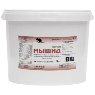 Мышид приманка от грызунов, крыс и мышей (ведро) (парафинированные брикеты), 5 кг