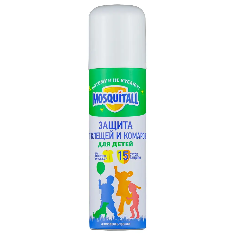 Mosquitall (Москитол) Нежная защита аэрозоль от клещей (для детей), 150 мл