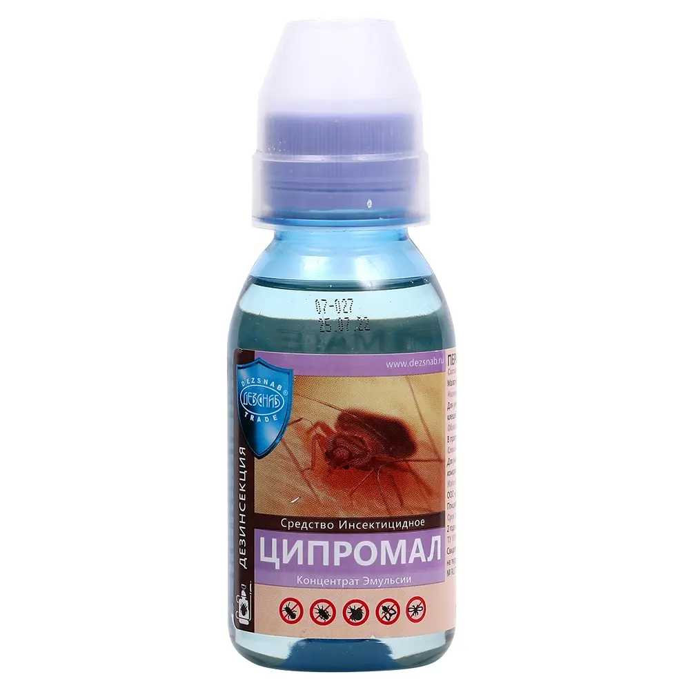Ципромал средство от клопов, тараканов, блох, муравьев, комаров, мух, 100 мл