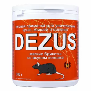 Dezus (Дезус) приманка от грызунов, крыс и мышей (мягкие брикеты) (коньяк), 300 г