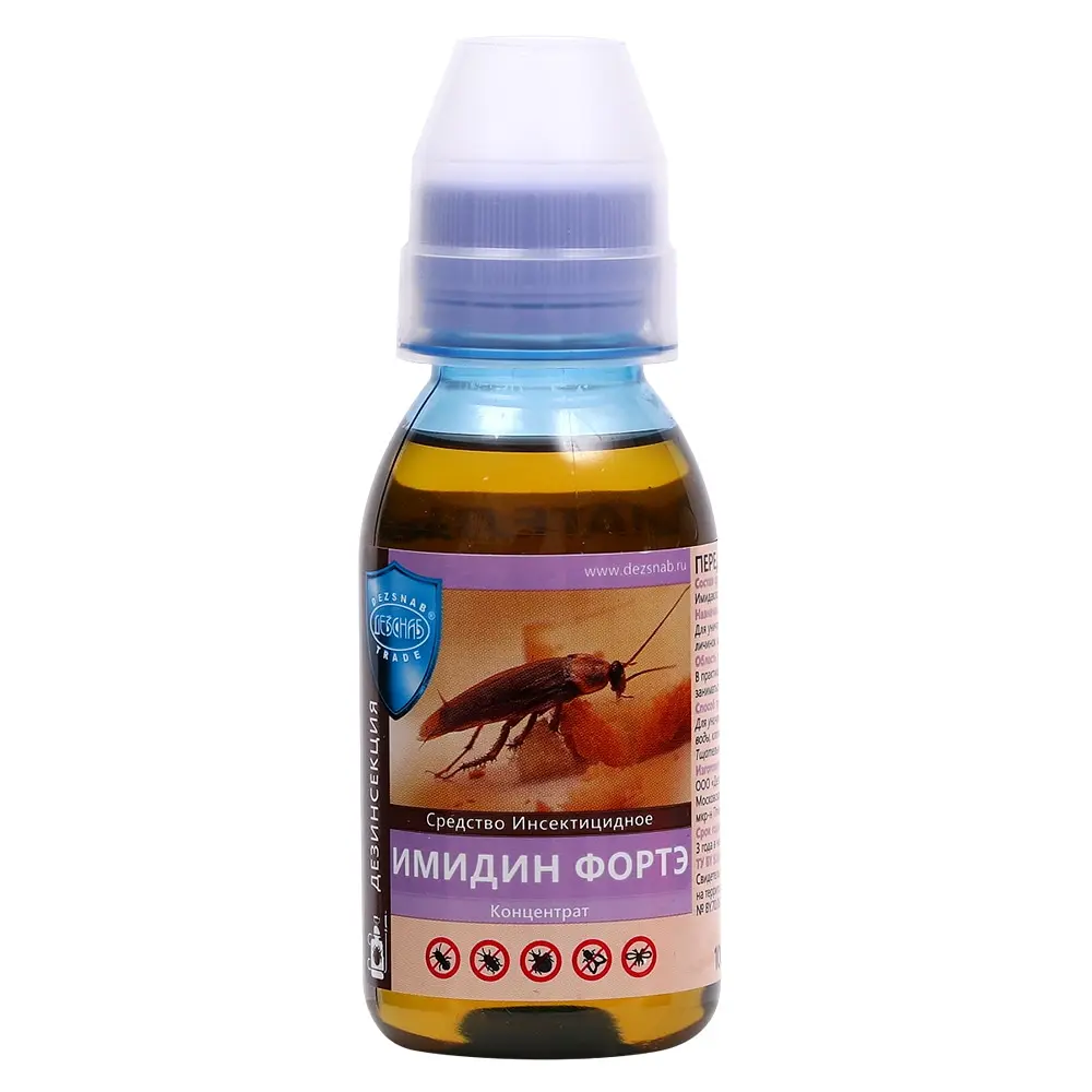 Имидин Фортэ средство от клопов, тараканов, блох, муравьев, комаров, мух, чешуйниц, 100 мл