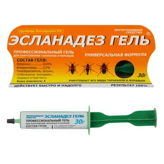Эсланадез гель от тараканов и муравьев (шприц), 30 г