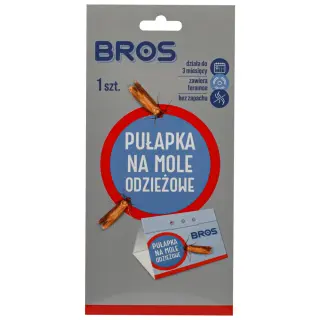 Bros (Брос) клеевая ловушка-домик для отлова одежной моли с феромоном, 1 шт