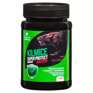 Kilmice (Килмайс) Super Protect приманка от грызунов, крыс и мышей (парафиновые брикеты) (карамель), 180 г