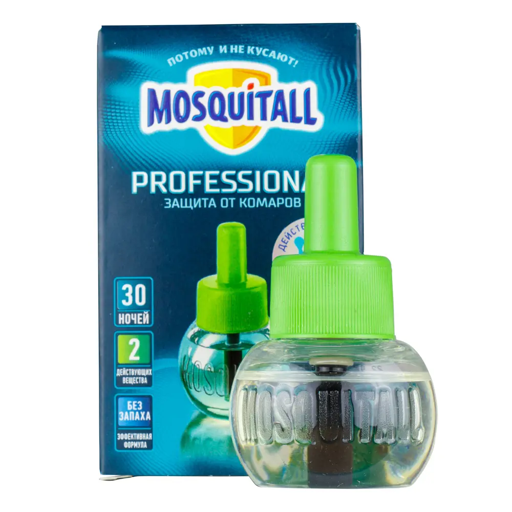 Mosquitall (Москитол) Professional жидкость от комаров (без запаха) (30 ночей), 30 мл
