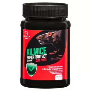 Kilmice (Килмайс) Super Protect приманка от грызунов, крыс и мышей (парафиновые брикеты) (мясо), 180 г