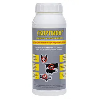 Скорпион SC средство от блох, комаров, мух, гамазовых клещей, 1 л