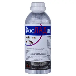 ФосЛАДин средство от клопов, тараканов, блох, муравьев, комаров, мух, ос, 1 л