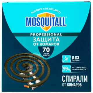 Mosquitall (Москитол) Professional спирали от комаров (без запаха) (70 часов), 10 шт