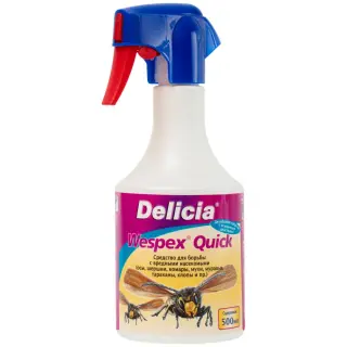 Delicia (Делиция) Wespex Quick (Веспекс Квик) спрей от клопов, тараканов, блох, муравьев, ос, 500 мл