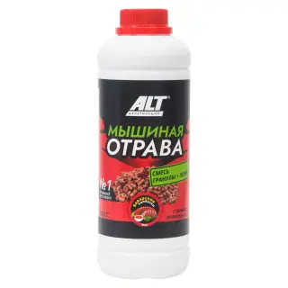 Alt (Альт) Мышиная Отрава приманка от грызунов (зерно с гранулами) (баварские колбаски), 800 г
