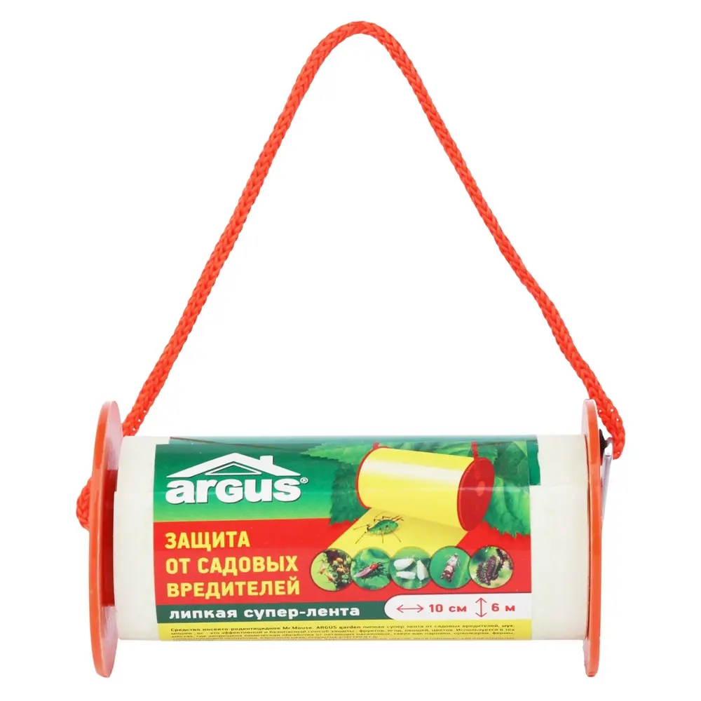 Argus (Аргус) клеевая ловушка от мух, мошки, моли (ролик) (6 метров x 10 см), 1 шт