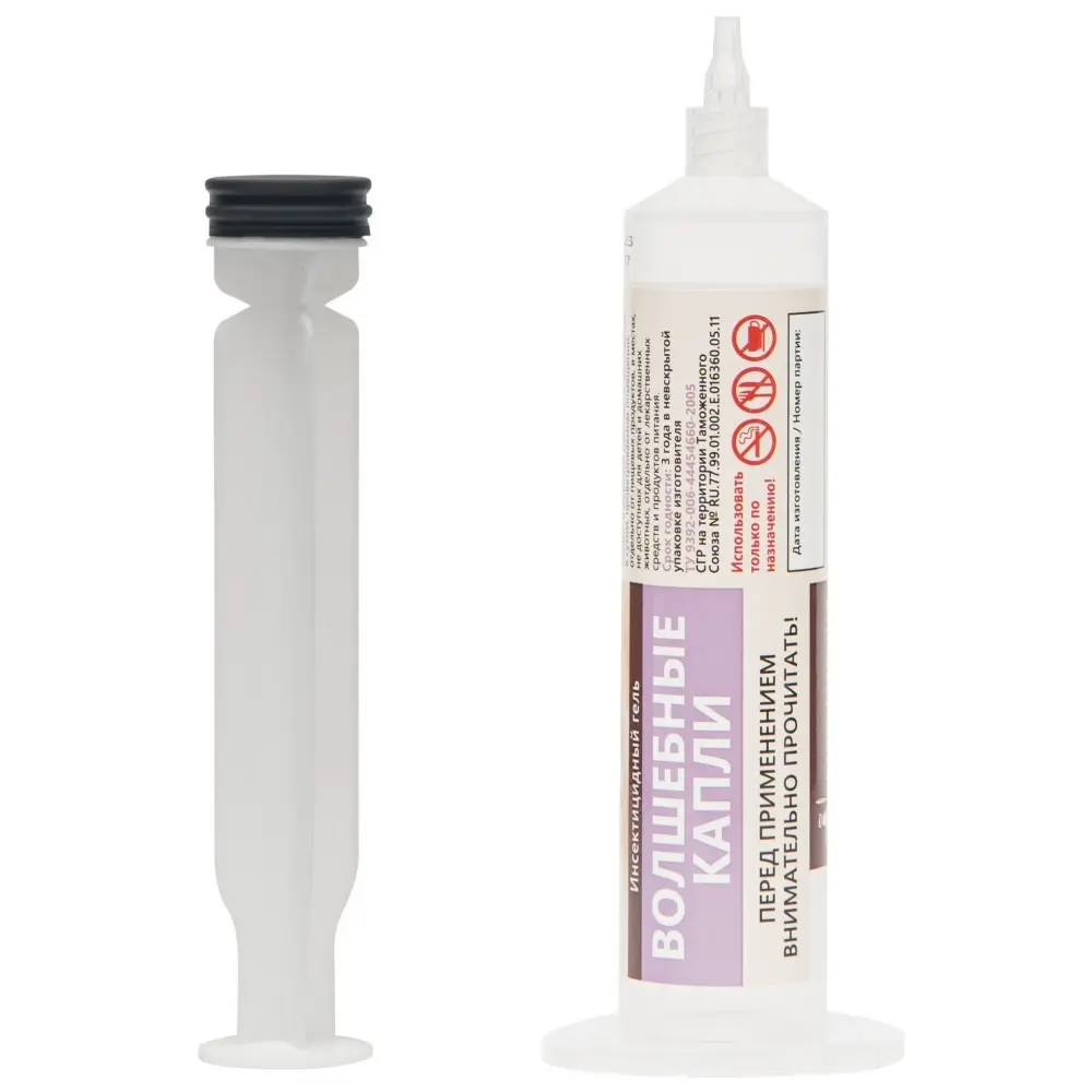 Волшебные капли гель от тараканов и муравьев (под пистолет аппликатор), 30 г