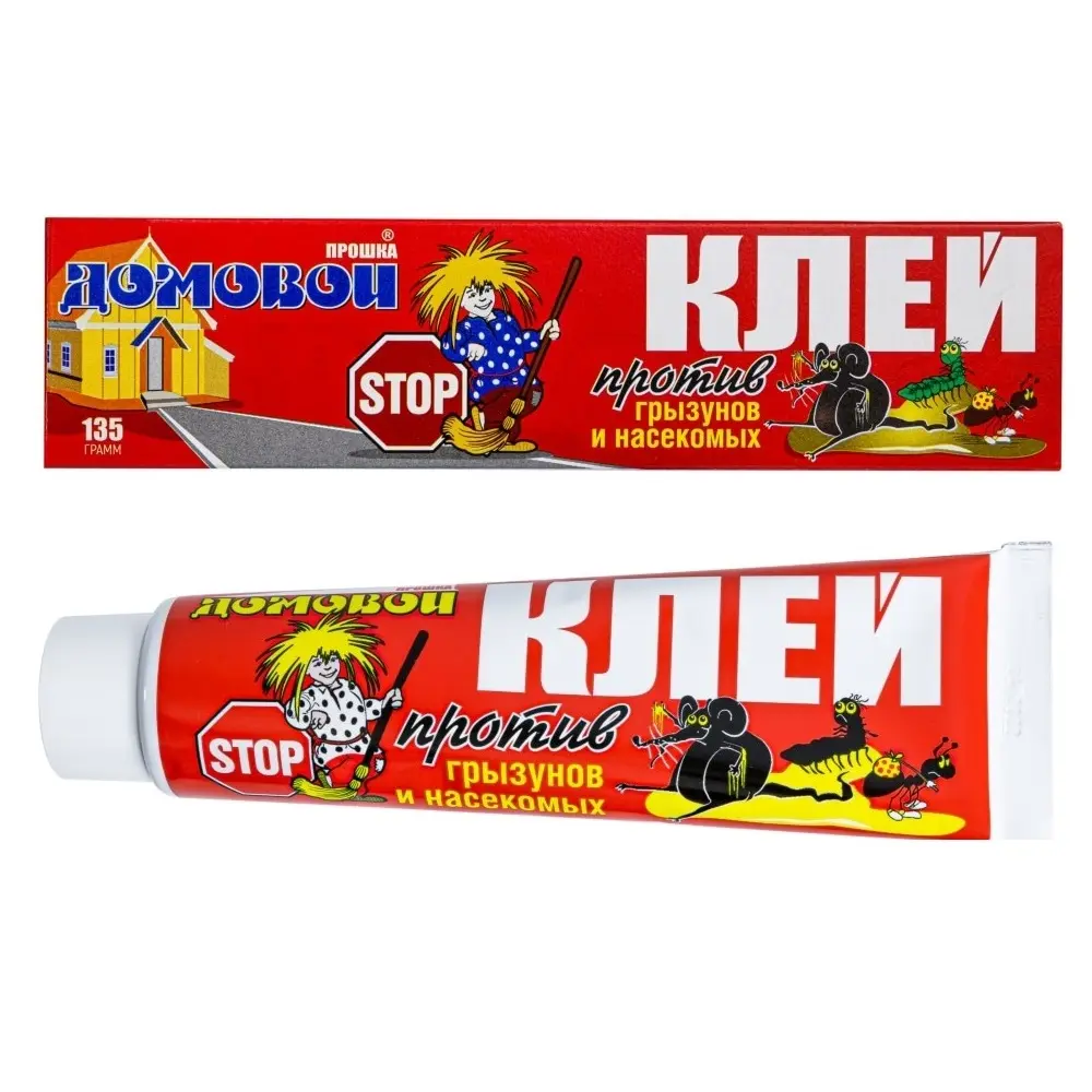 Домовой Прошка клей от грызунов, крыс и мышей, 135 г