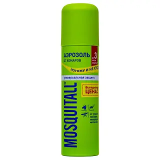 Mosquitall (Москитол) Универсальная защита аэрозоль от комаров, 150 мл