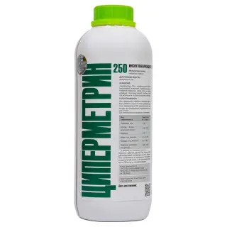 Циперметрин 250 средство от клопов, тараканов, блох, муравьев, мух, комаров, иксодовых клещей, 1 л