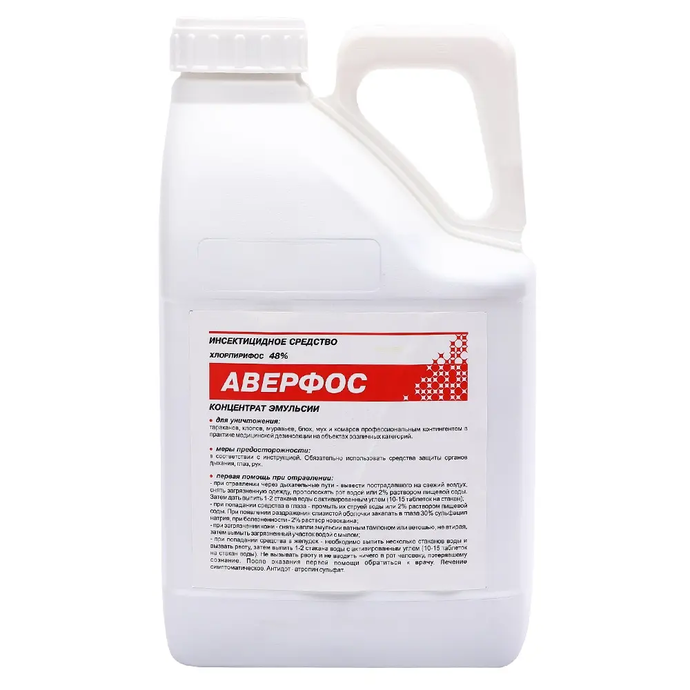 Аверфос средство от клопов, тараканов, блох, муравьев, комаров, мух, 5 л