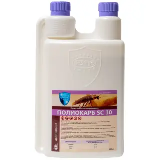 Полиокарб SC 10 средство от клопов, тараканов, блох, муравьев, комаров, мух, 1 л