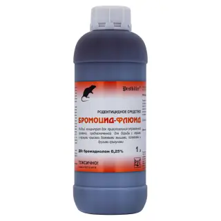 Бромоцид-Флюид концентрат для приготовления приманок от грызунов, крыс и мышей, 1 л