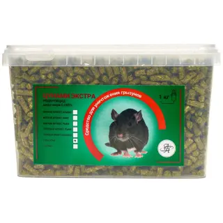 Цунами Экстра приманка от грызунов, крыс и мышей (гранулы), 1 кг