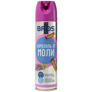 Bros (Брос) аэрозоль от моли, кожеедов (лаванда), 150 мл