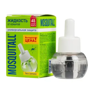 Mosquitall (Москитол) Универсальная защита жидкость от комаров (без запаха) (45 ночей), 30 мл