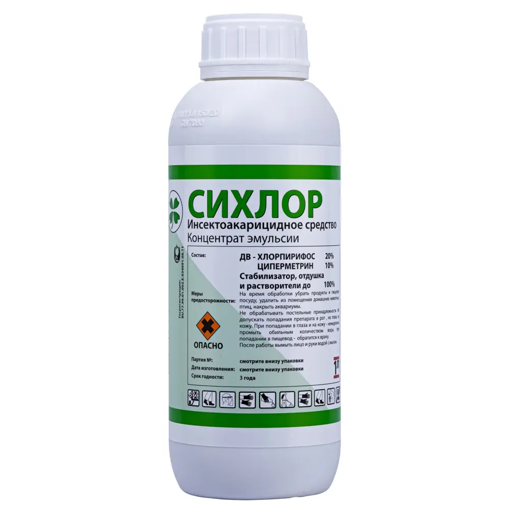 Сихлор средство от клопов, тараканов, блох, муравьев, комаров, мух, 1 л