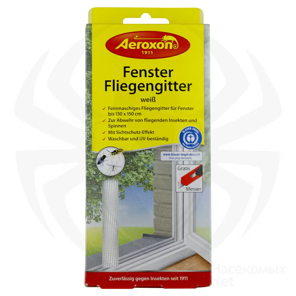 Aeroxon (Аэроксон) Fenster Fliegengitter москитная сетка для окон (белая) 130x150 см, 1 шт