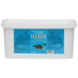Dezus (Дезус) приманка от грызунов, крыс и мышей (тесто-брикеты) (жареные семечки), 1,5 кг
