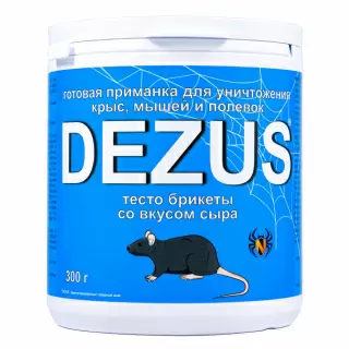 Dezus (Дезус) приманка от грызунов, крыс и мышей (тесто-брикеты) (сыр), 300 г
