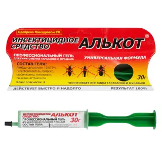 Алькот гель от тараканов и муравьев (шприц), 30 г