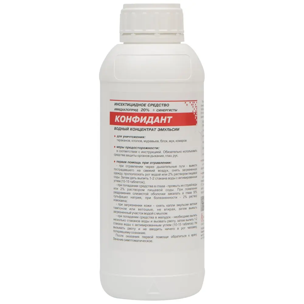 Конфидант средство от клопов, тараканов, блох, муравьев, комаров, мух, 1 л