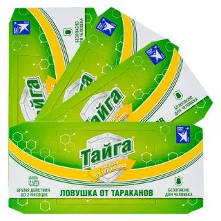 Тайга клеевая ловушка от тараканов, 1 шт 4 упак