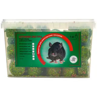 Цунами Экстра приманка от грызунов, крыс и мышей (твердые брикеты) (шоколад), 1 кг